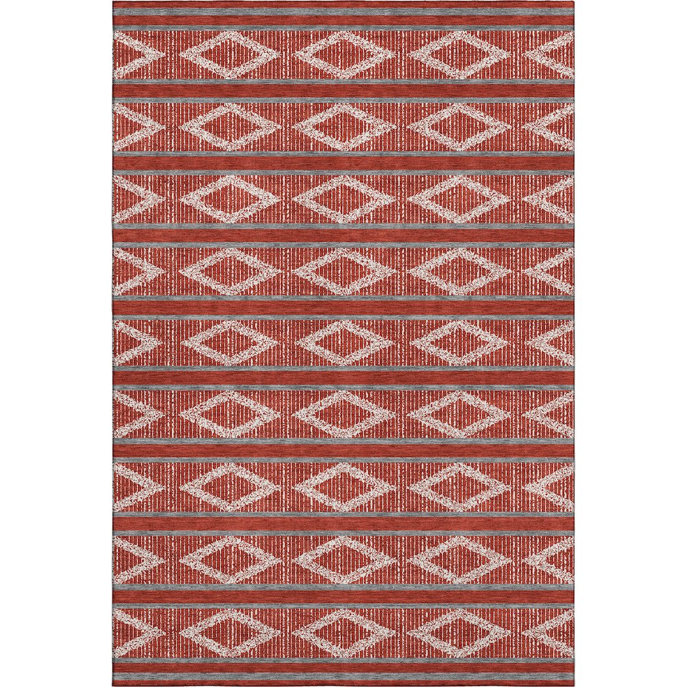 Premium Machine Washable Mayfield AMF1029 Red 8' x 10' Rug