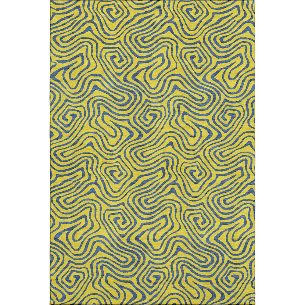 Premium Machine Washable Mayfield AMF1031 Yellow 8' x 10' Rug
