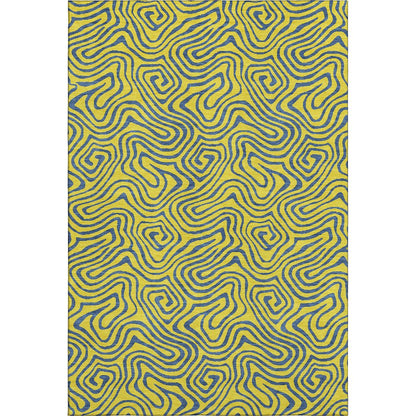 Premium Machine Washable Mayfield AMF1031 Yellow 8' x 10' Rug