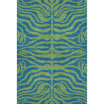 Premium Machine Washable Mayfield AMF1043 Green 8' x 10' Rug