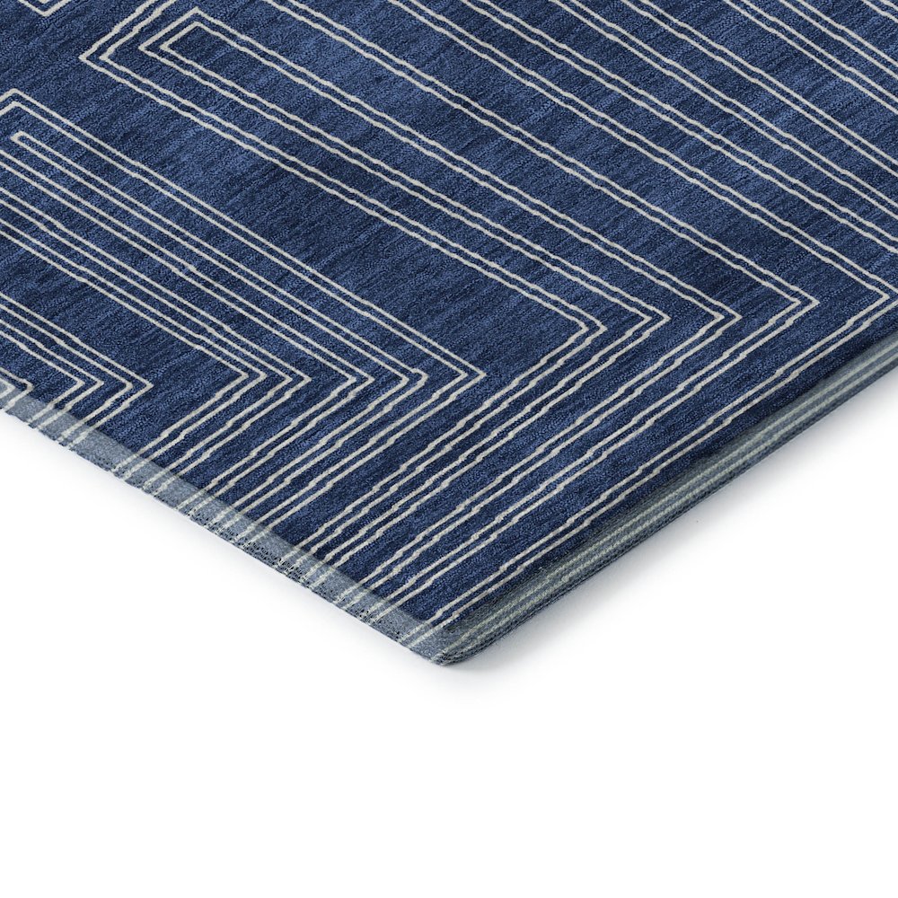 Premium Machine Washable Mayfield AMF1045 Navy 3' x 5' Rug