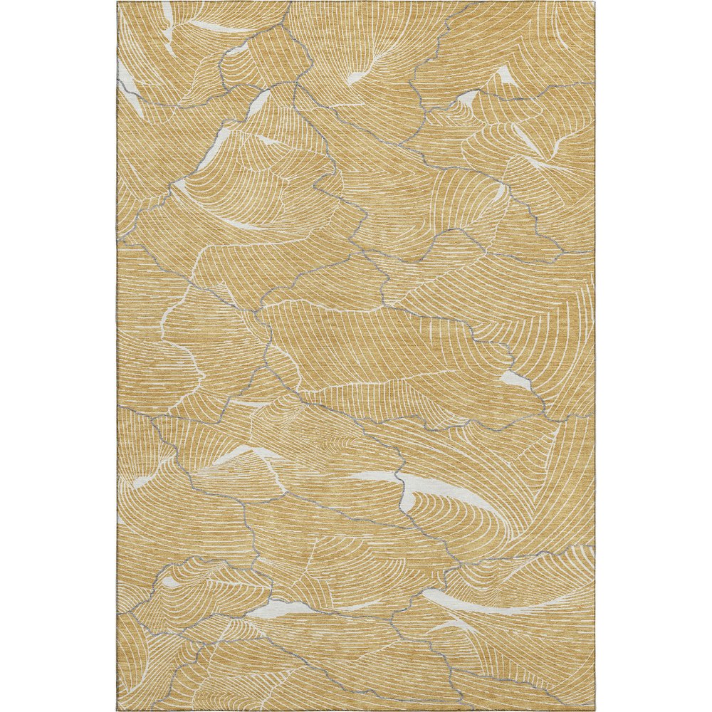 Premium Machine Washable Mayfield AMF1048 Gold 8' x 10' Rug