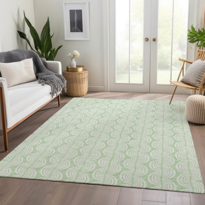Premium Machine Washable Mayfield AMF1056 Mint 8' x 10' Rug