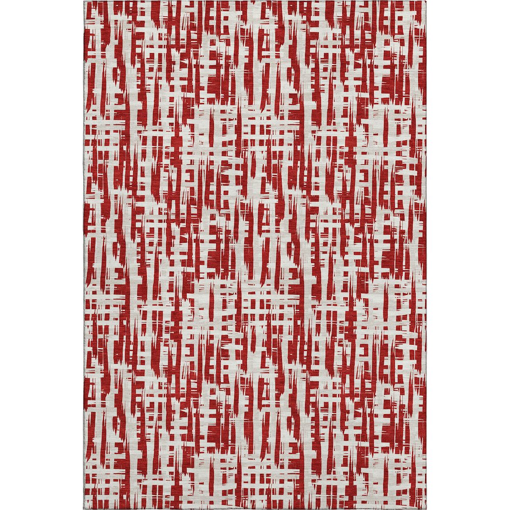 Premium Machine Washable Mayfield AMF1059 Red 8' x 10' Rug