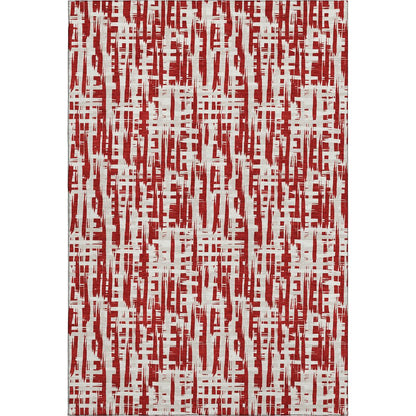 Premium Machine Washable Mayfield AMF1059 Red 8' x 10' Rug