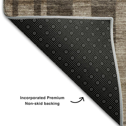 Premium Machine Washable Mayfield AMF1063 Brown 3' x 5' Rug