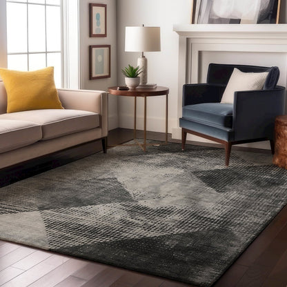 Premium Machine Washable Mayfield AMF1065 Gray 8' x 10' Rug