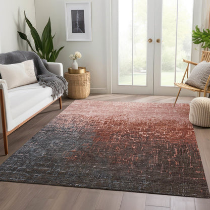 Premium Machine Washable Mayfield AMF1066 Paprika 8' x 10' Rug