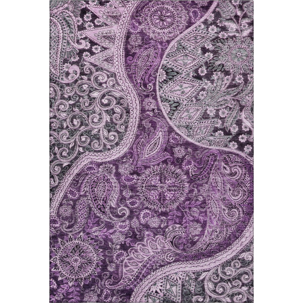 Premium Machine Washable Mayfield AMF1078 Purple 8' x 10' Rug