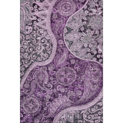 Premium Machine Washable Mayfield AMF1078 Purple 8' x 10' Rug