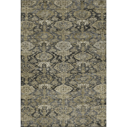 Premium Machine Washable Mayfield AMF1084 Charcoal 8' x 10' Rug