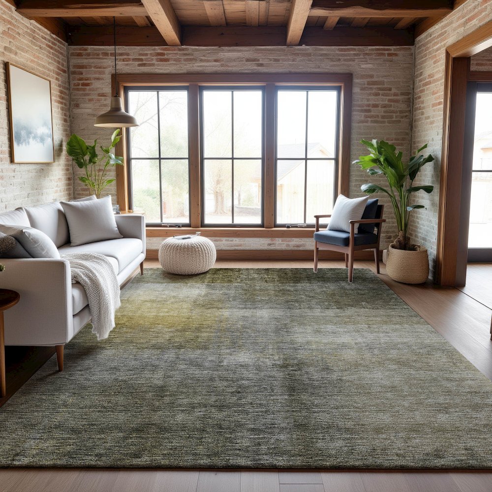 Premium Machine Washable Mayfield AMF1096 Taupe 8' x 10' Rug