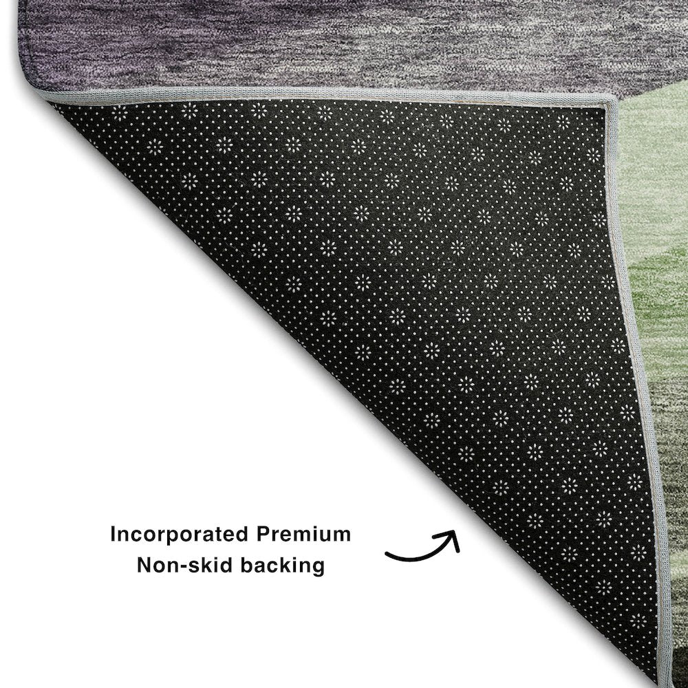 Premium Machine Washable Mayfield AMF1098 Purple 3' x 5' Rug