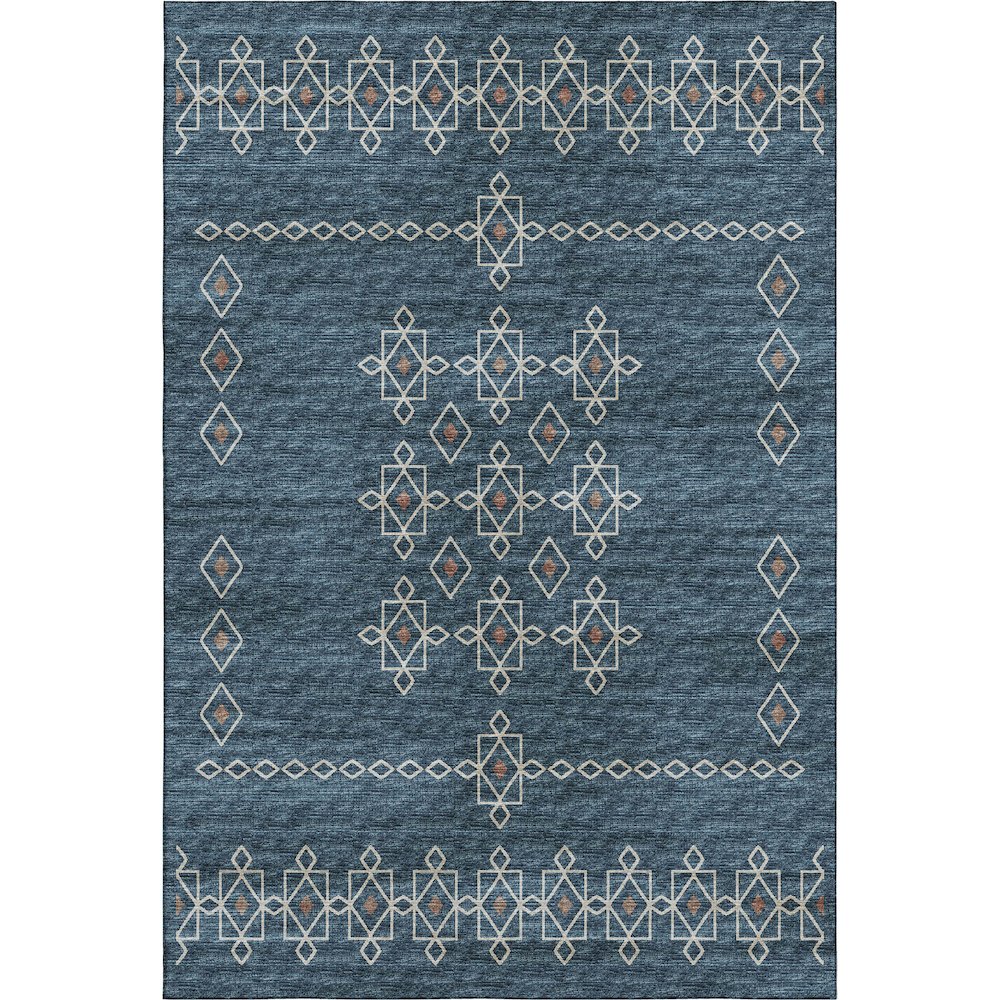Premium Machine Washable Mayfield  Blue 8' x 10' Rug