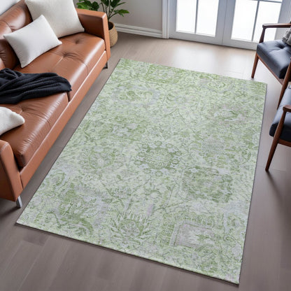 Premium Machine Washable Mayfield AMF1102 Mint 8' x 10' Rug