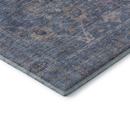 Premium Machine Washable Mayfield AMF1106 Blue 3' x 5' Rug