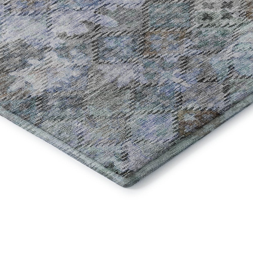 Premium Machine Washable Mayfield AMF1109 Blue 3' x 5' Rug