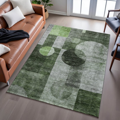 Premium Machine Washable Mayfield AMF1114 Fern 8' x 10' Rug