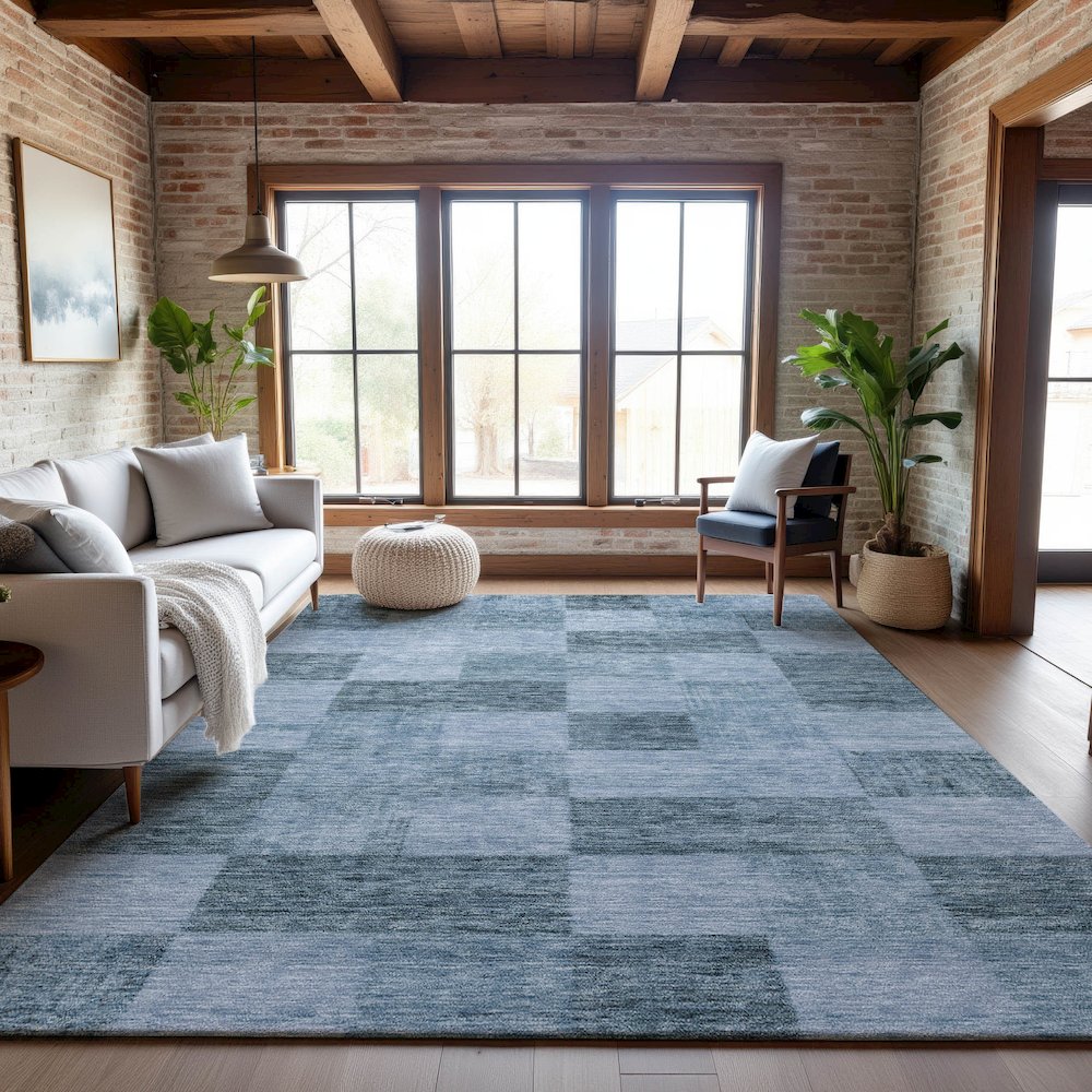 Premium Machine Washable Mayfield AMF1139 Denim 8' x 10' Rug