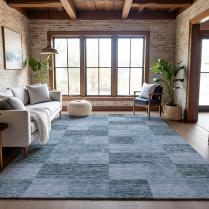 Premium Machine Washable Mayfield AMF1139 Denim 8' x 10' Rug