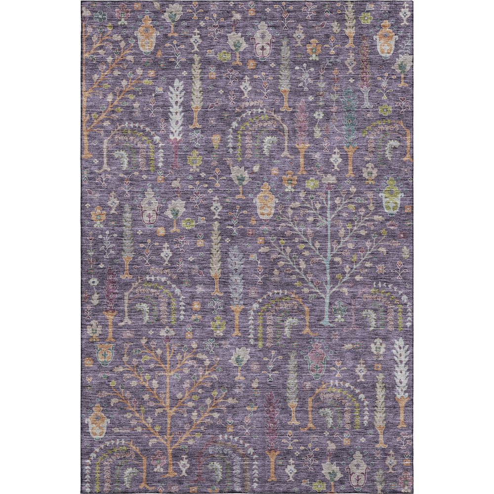 Premium Machine Washable Mayfield AMF1152 Eggplant 8' x 10' Rug