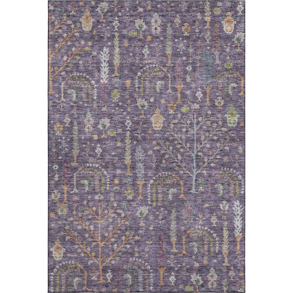 Premium Machine Washable Mayfield AMF1152 Eggplant 8' x 10' Rug