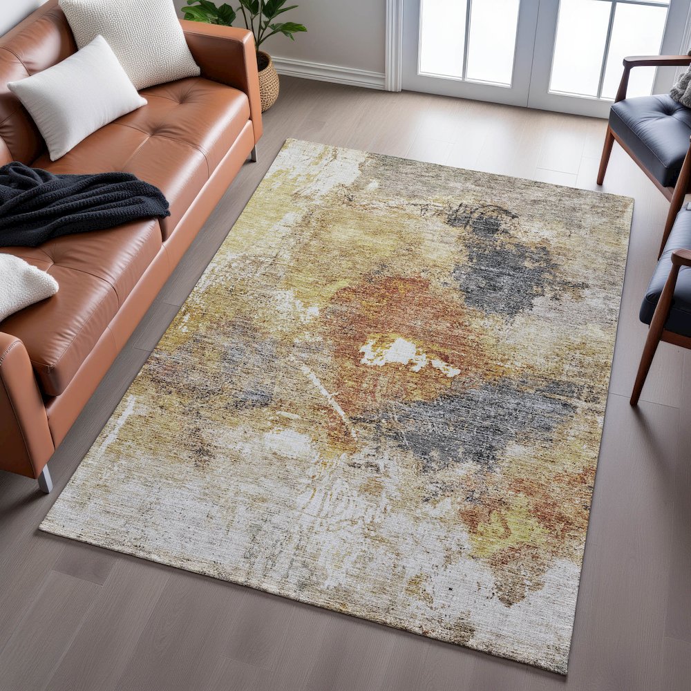 Premium Machine Washable Mayfield AMF1199 Taupe 8' x 10' Rug