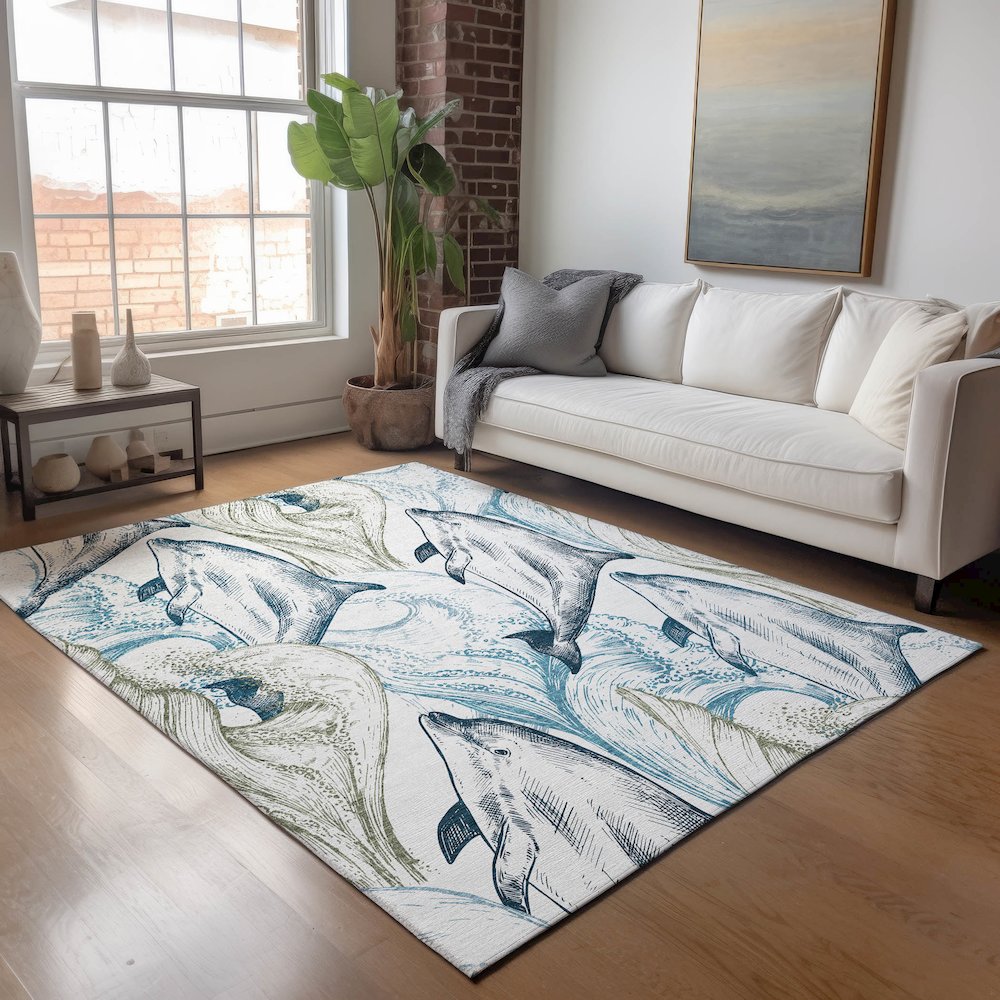 Premium Machine Washable Mayfield  Ivory 8' x 10' Rug