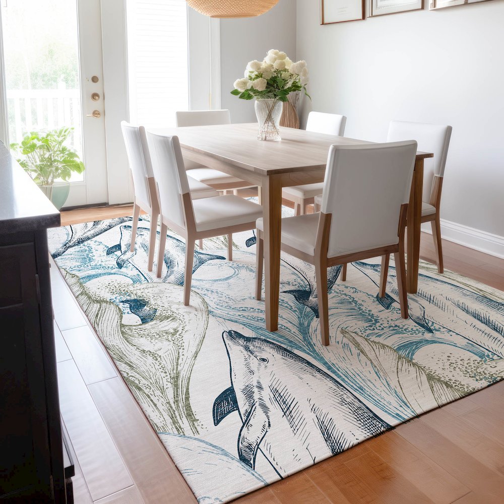 Premium Machine Washable Mayfield  Ivory 8' x 10' Rug