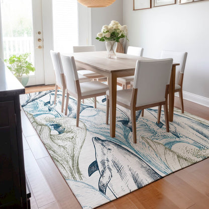 Premium Machine Washable Mayfield  Ivory 8' x 10' Rug