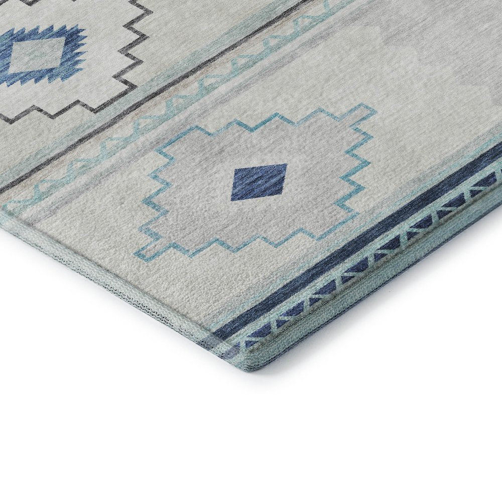 Premium Machine Washable Mayfield  Blue 3' x 5' Rug