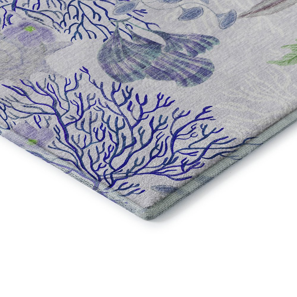 Premium Machine Washable Mayfield  Blue 3' x 5' Rug