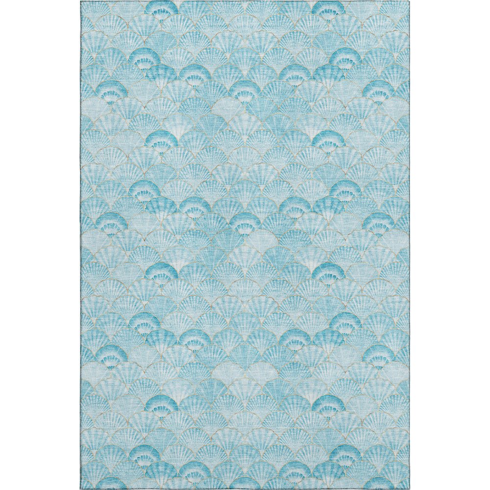 Premium Machine Washable Mayfield  Aqua 8' x 10' Rug