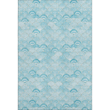 Premium Machine Washable Mayfield  Aqua 8' x 10' Rug