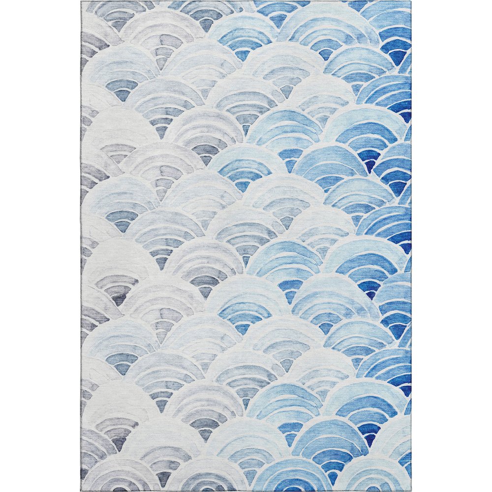 Premium Machine Washable Mayfield  Blue 8' x 10' Rug