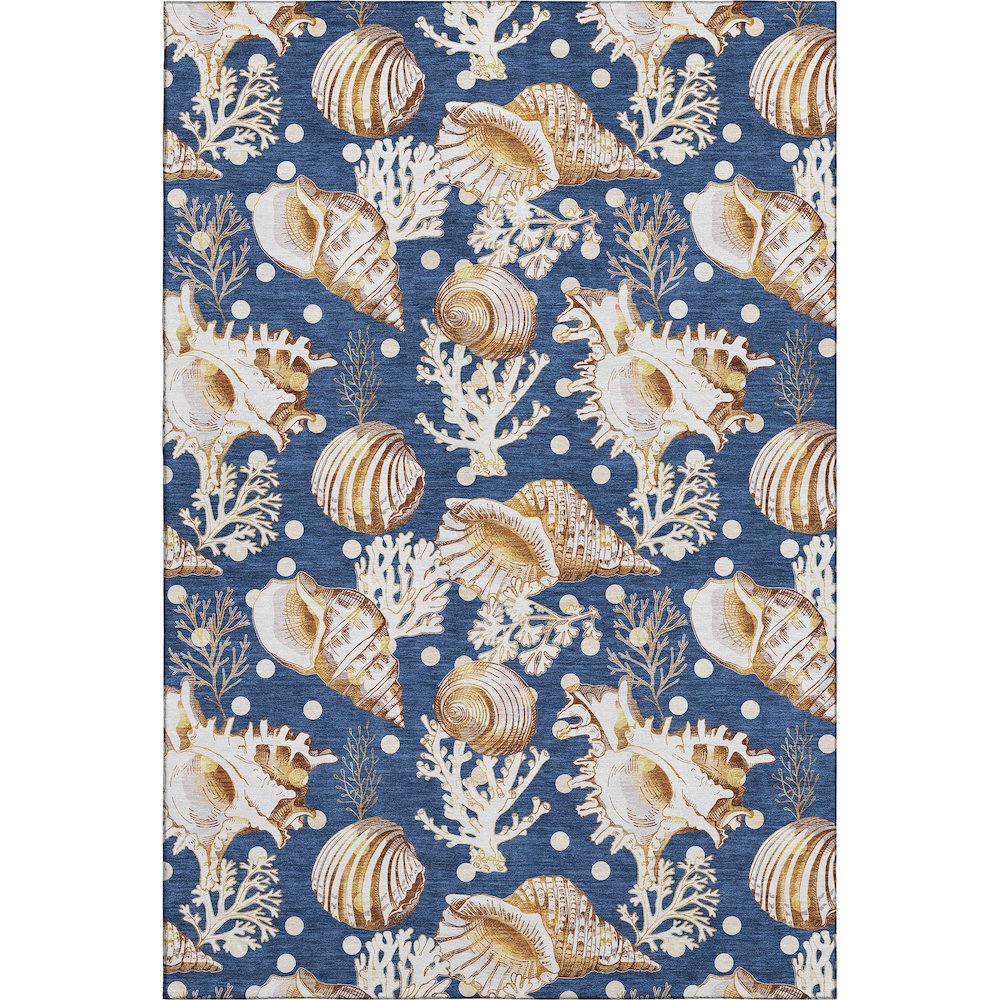 Premium Machine Washable Mayfield  Blue 8' x 10' Rug