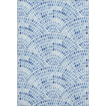 Premium Machine Washable Mayfield  Blue 8' x 10' Rug