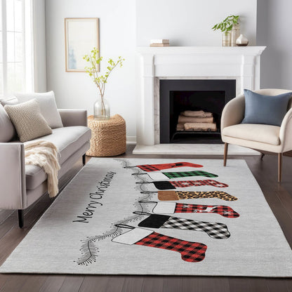 Premium Machine Washable Mayfield  Gray 8' x 10' Rug
