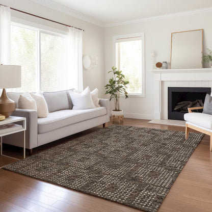 Premium Machine Washable Mayfield  Brown 8' x 10' Rug