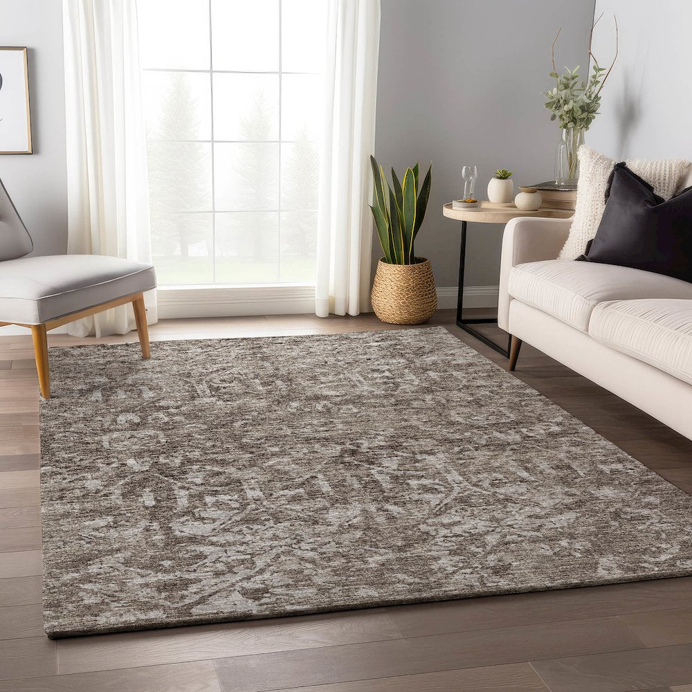 Premium Machine Washable Mayfield  Brown 8' x 10' Rug