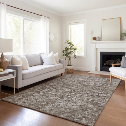 Premium Machine Washable Mayfield  Brown 8' x 10' Rug