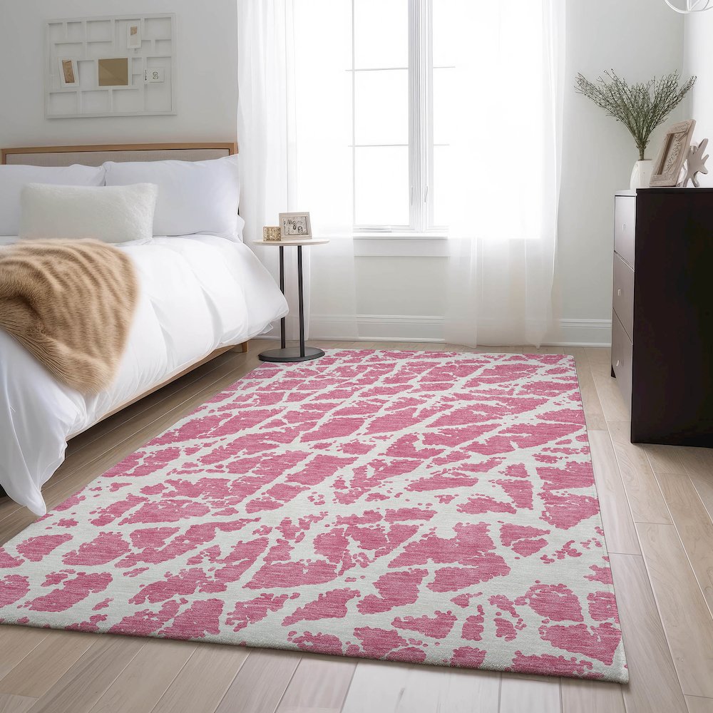Premium Machine Washable Mayfield  Pink 8' x 10' Rug