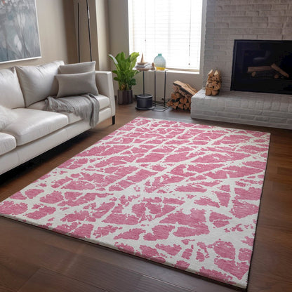 Premium Machine Washable Mayfield  Pink 8' x 10' Rug