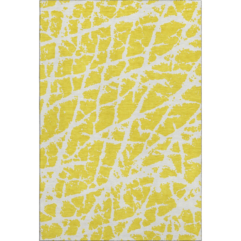 Premium Machine Washable Mayfield  Yellow 8' x 10' Rug
