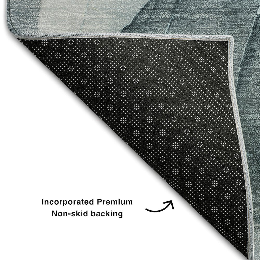 Premium Machine Washable Mayfield  Teal 3' x 5' Rug
