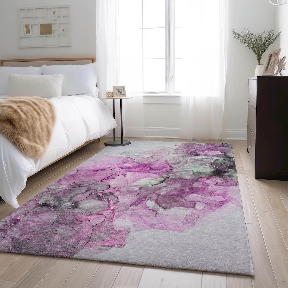 Premium Machine Washable Mayfield  Pink 8' x 10' Rug