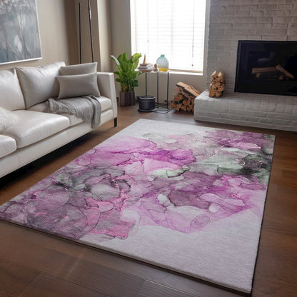 Premium Machine Washable Mayfield  Pink 8' x 10' Rug
