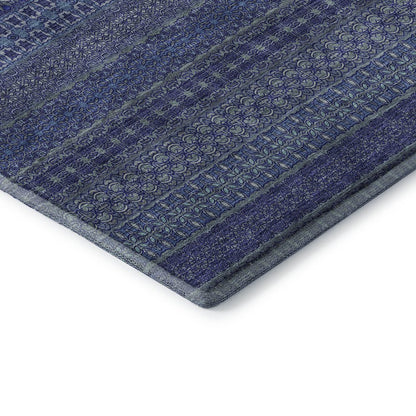 Premium Machine Washable Mayfield  Navy 3' x 5' Rug