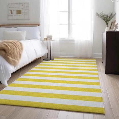 Premium Machine Washable Mayfield  Yellow 8' x 10' Rug