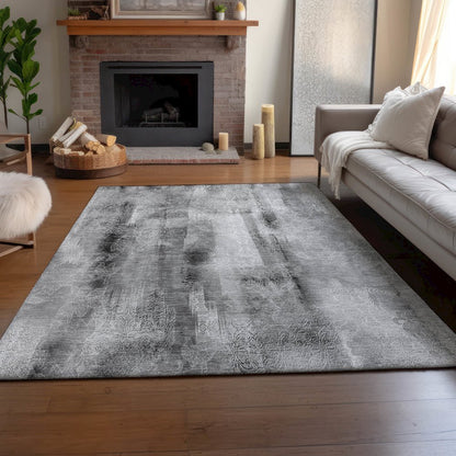 Premium Machine Washable Mayfield  Gray 8' x 10' Rug